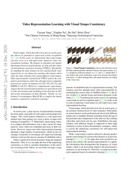 Video Representation Learning with Visual Tempo Consistency