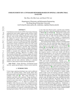 Enhancement of a CNN-Based Denoiser Based on Spatial and Spectral
  Analysis