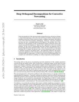 Deep Orthogonal Decompositions for Convective Nowcasting
