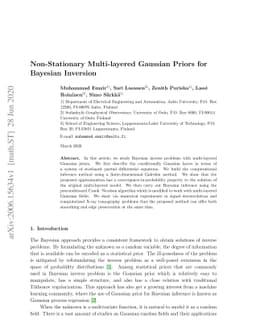 Non-Stationary Multi-layered Gaussian Priors for Bayesian Inversion