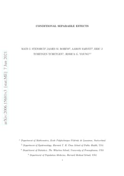 Conditional separable effects