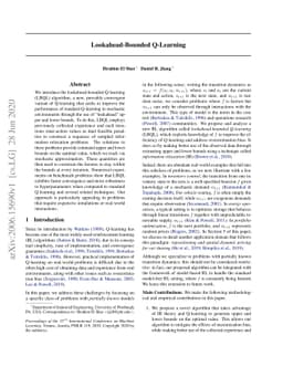 Lookahead-Bounded Q-Learning