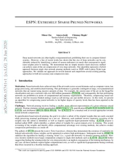 ESPN: Extremely Sparse Pruned Networks