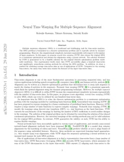 Neural Time Warping For Multiple Sequence Alignment