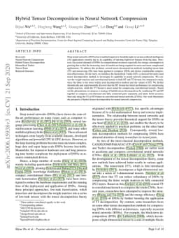 Hybrid Tensor Decomposition in Neural Network Compression