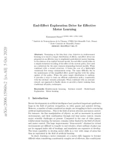 End-Effect Exploration Drive for Effective Motor Learning