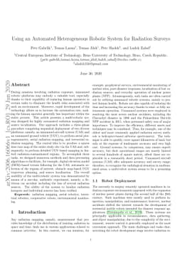Using an Automated Heterogeneous Robotic System for Radiation Surveys