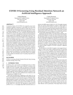 COVID-19 Screening Using Residual Attention Network an Artificial
  Intelligence Approach