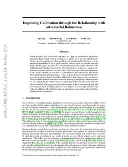 Improving Calibration through the Relationship with Adversarial
  Robustness