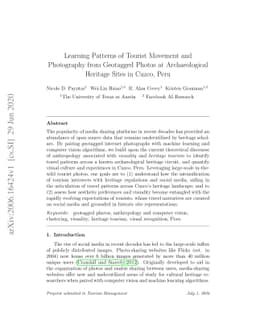 Learning Patterns of Tourist Movement and Photography from Geotagged
  Photos at Archaeological Heritage Sites in Cuzco, Peru