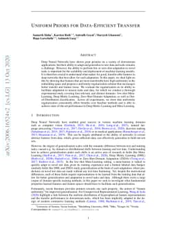 Uniform Priors for Data-Efficient Transfer
