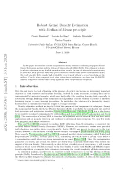 Robust Kernel Density Estimation with Median-of-Means principle