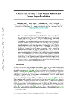 Cross-Scale Internal Graph Neural Network for Image Super-Resolution