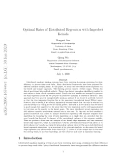 Optimal Rates of Distributed Regression with Imperfect Kernels