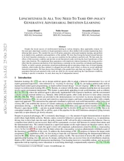 Lipschitzness Is All You Need To Tame Off-policy Generative Adversarial
  Imitation Learning