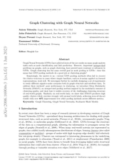 Graph Clustering with Graph Neural Networks