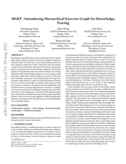 HGKT: Introducing Hierarchical Exercise Graph for Knowledge Tracing