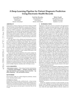 A Deep Learning Pipeline for Patient Diagnosis Prediction Using
  Electronic Health Records
