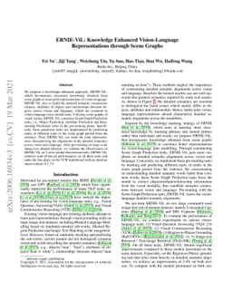ERNIE-ViL: Knowledge Enhanced Vision-Language Representations Through
  Scene Graph