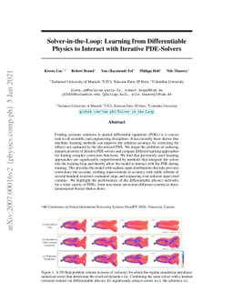 Solver-in-the-Loop: Learning from Differentiable Physics to Interact
  with Iterative PDE-Solvers