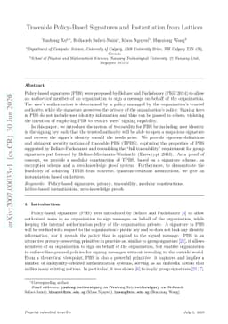 Traceable Policy-Based Signatures and Instantiation from Lattices