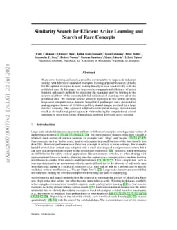 Similarity Search for Efficient Active Learning and Search of Rare
  Concepts
