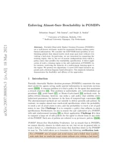 Enforcing Almost-Sure Reachability in POMDPs