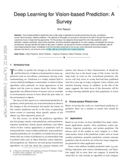 Deep Learning for Vision-based Prediction: A Survey