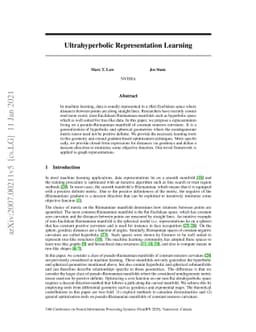 Ultrahyperbolic Representation Learning