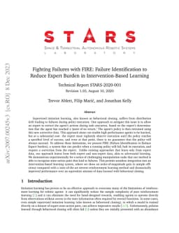 Fighting Failures with FIRE: Failure Identification to Reduce Expert
  Burden in Intervention-Based Learning