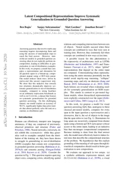 Latent Compositional Representations Improve Systematic Generalization
  in Grounded Question Answering