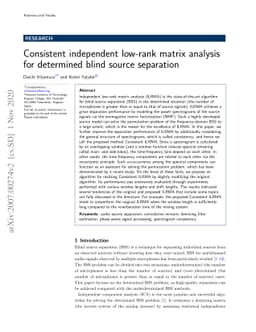 Consistent Independent Low-Rank Matrix Analysis for Determined Blind
  Source Separation