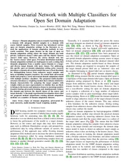 Adversarial Network with Multiple Classifiers for Open Set Domain
  Adaptation