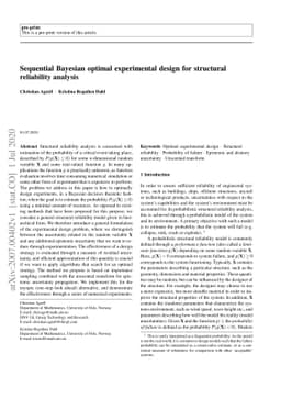 Sequential Bayesian optimal experimental design for structural
  reliability analysis
