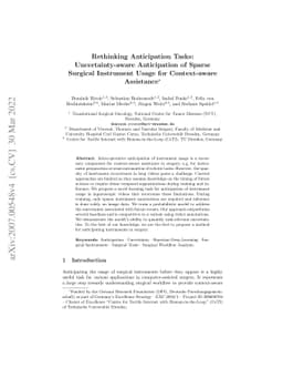 Rethinking Anticipation Tasks: Uncertainty-aware Anticipation of Sparse
  Surgical Instrument Usage for Context-aware Assistance