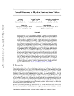 Causal Discovery in Physical Systems from Videos