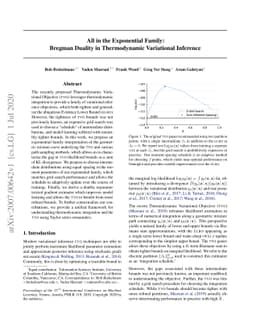 All in the Exponential Family: Bregman Duality in Thermodynamic
  Variational Inference