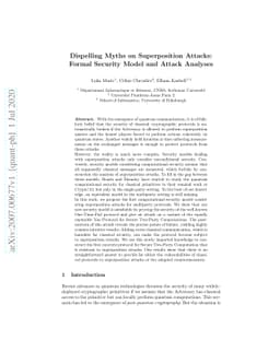 Dispelling Myths on Superposition Attacks: Formal Security Model and
  Attack Analyses