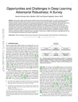 Opportunities and Challenges in Deep Learning Adversarial Robustness: A
  Survey