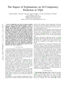 The Impact of Explanations on AI Competency Prediction in VQA