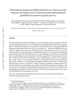 Federated Learning and Differential Privacy: Software tools analysis,
  the Sherpa.ai FL framework and methodological guidelines for preserving data
  privacy