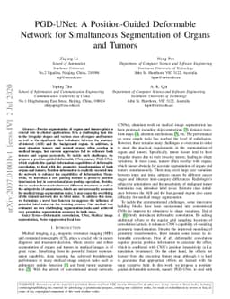 PGD-UNet: A Position-Guided Deformable Network for Simultaneous
  Segmentation of Organs and Tumors