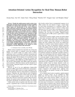 Attention-Oriented Action Recognition for Real-Time Human-Robot
  Interaction
