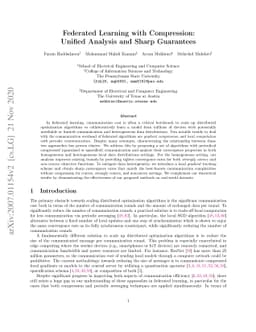 Federated Learning with Compression: Unified Analysis and Sharp
  Guarantees