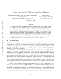 Private Optimization Without Constraint Violations