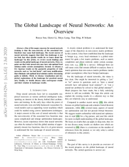 The Global Landscape of Neural Networks: An Overview