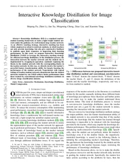 Interactive Knowledge Distillation