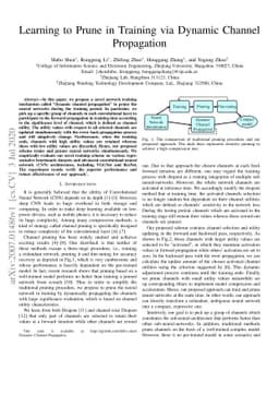 Learning to Prune in Training via Dynamic Channel Propagation