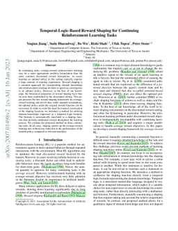 Temporal-Logic-Based Reward Shaping for Continuing Reinforcement
  Learning Tasks