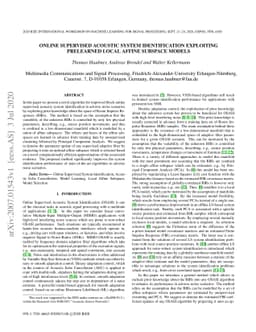 Online Supervised Acoustic System Identification exploiting Prelearned
  Local Affine Subspace Models